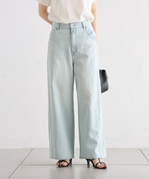 PUAL CE CIN | 【S/Mサイズ展開】ワイドバギーコットンリネンデニム(デニムパンツ)