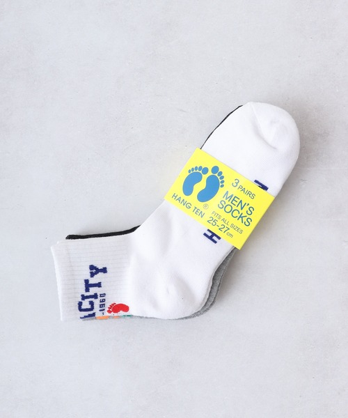 セール】HANG TEN ハンテン 3足セット ソックス メンズ