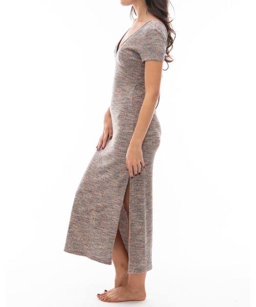 【セール】RVCA レディース SMITTEN DRESS MARLED NS ワンピース 【2024年夏モデル】/ルーカVネックワンピース（ワンピース）｜RVCA（ルーカ）