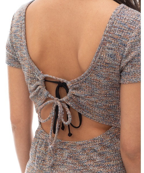 【セール】RVCA レディース SMITTEN DRESS MARLED NS ワンピース 【2024年夏モデル】/ルーカVネックワンピース（ワンピース）｜RVCA（ルーカ）
