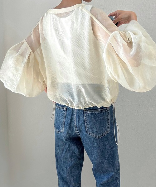 JUNOAH（ジュノア）の「ダブルジップシアーブルゾン（ブルゾン・レディース・ブラック/クリーム/グレイッシュベージュ・LARGE/MEDIUM/X-LARGE）」の9枚目の写真