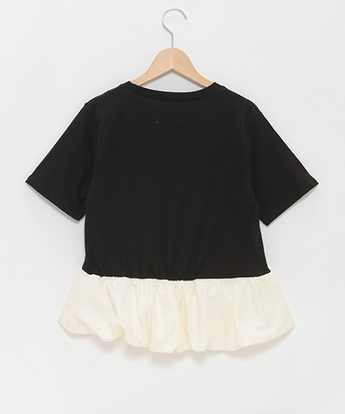 petit main LIEN（プティマインリアン）の「【LADIES】切替裾バルーントップス（Tシャツ/カットソー・レディース・マルチ/ブラック/オフホワイト/ネイビー・FREE）」の10枚目の写真