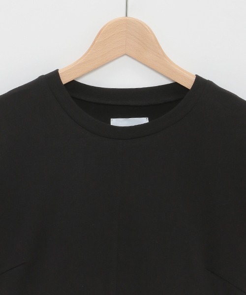 petit main LIEN（プティマインリアン）の「【LADIES】切替裾バルーントップス（Tシャツ/カットソー・レディース・マルチ/ブラック/オフホワイト/ネイビー・FREE）」の9枚目の写真