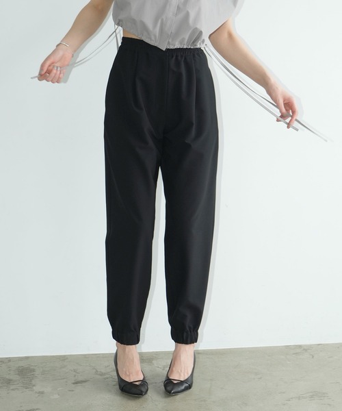 CLANE(クラネ)の「SUCKER STRIPE EASY PANTS(その他パンツ・レディース・ベージュ/ブラック・1)」の15枚目の写真