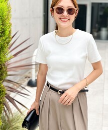 NOLLEY’S | コンパクトベアテレコクルーネック半袖Tシャツ(Tシャツ/カットソー)