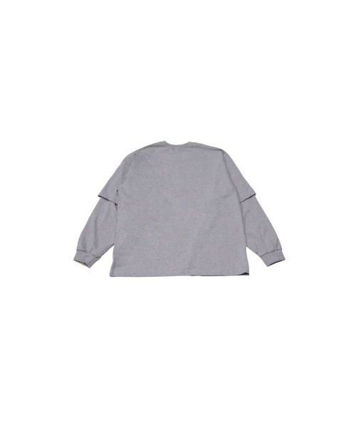 Uenui(ウニュイ)の「【ZOZO限定】リボン プリント レイヤード トップス オーバーサイズ(Tシャツ/カットソー・レディース・ホワイト/チャコールグレー/グレー・FREE)」の18枚目の写真