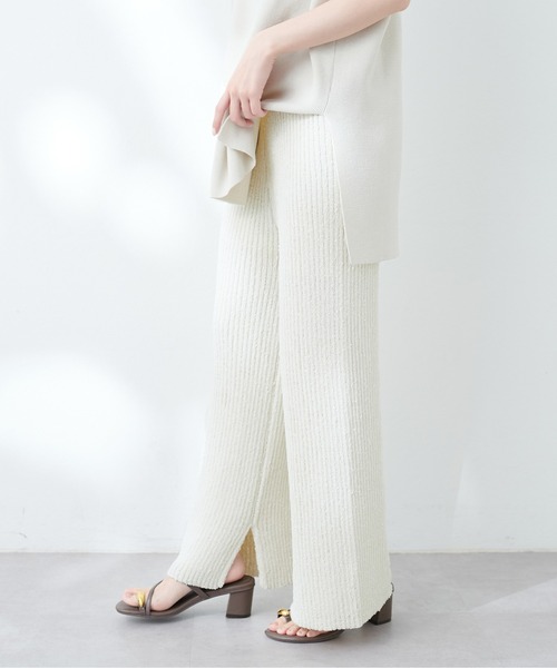natural couture(ナチュラルクチュール)の「ネップヤーンニットパンツ(その他パンツ・レディース・オフホワイト/カーキ/ブルー/その他1・FREE)」の13枚目の写真