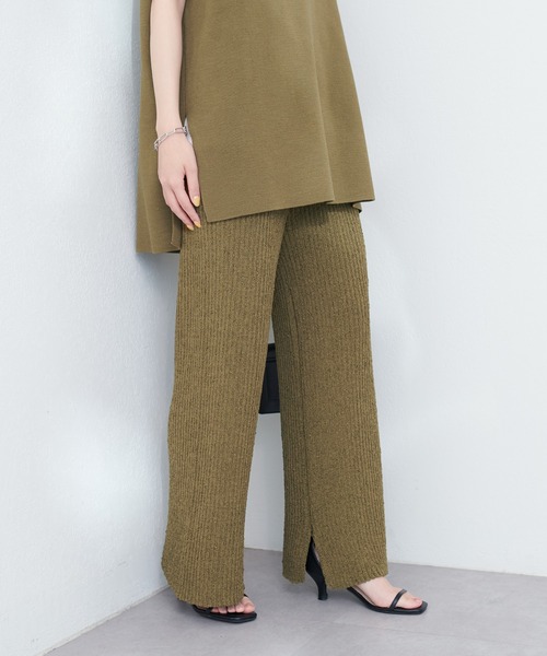 natural couture(ナチュラルクチュール)の「ネップヤーンニットパンツ(その他パンツ・レディース・オフホワイト/カーキ/ブルー/その他1・FREE)」の17枚目の写真