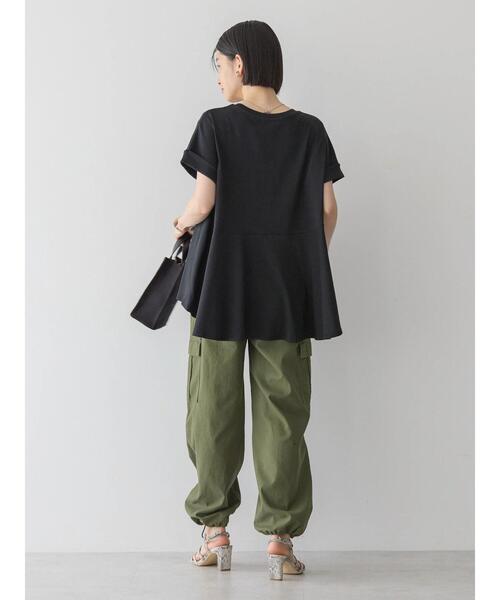AMERICAN HOLIC(アメリカンホリック)の「フレアヘムフレンチスリーブカットプルオーバー(Tシャツ/カットソー・レディース・オフホワイト/ブルー/ブラック・L/M)」の14枚目の写真