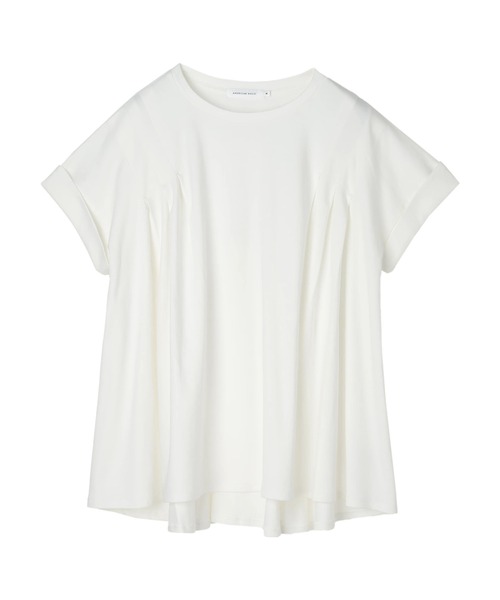 AMERICAN HOLIC(アメリカンホリック)の「フレアヘムフレンチスリーブカットプルオーバー(Tシャツ/カットソー・レディース・オフホワイト/ブルー/ブラック・L/M)」の7枚目の写真