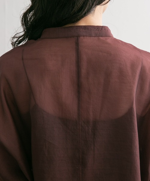 KBF（ケイビーエフ）の「ドルマンシアーシャツ（シャツ/ブラウス・レディース・アイボリー/バーガンディー/ネイビー・ONE）」の15枚目の写真