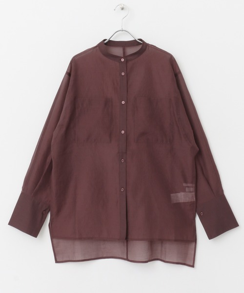 KBF（ケイビーエフ）の「ドルマンシアーシャツ（シャツ/ブラウス・レディース・アイボリー/バーガンディー/ネイビー・ONE）」の18枚目の写真