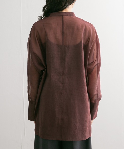 KBF（ケイビーエフ）の「ドルマンシアーシャツ（シャツ/ブラウス・レディース・アイボリー/バーガンディー/ネイビー・ONE）」の9枚目の写真