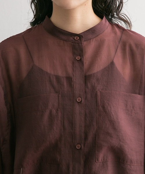 KBF（ケイビーエフ）の「ドルマンシアーシャツ（シャツ/ブラウス・レディース・アイボリー/バーガンディー/ネイビー・ONE）」の10枚目の写真