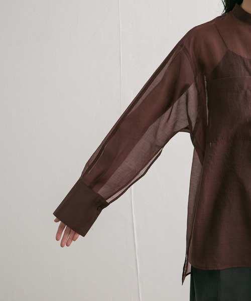 KBF（ケイビーエフ）の「ドルマンシアーシャツ（シャツ/ブラウス・レディース・アイボリー/バーガンディー/ネイビー・ONE）」の11枚目の写真