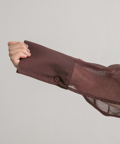 KBF（ケイビーエフ）の「ドルマンシアーシャツ（シャツ/ブラウス・レディース・アイボリー/バーガンディー/ネイビー・ONE）」の12枚目の写真