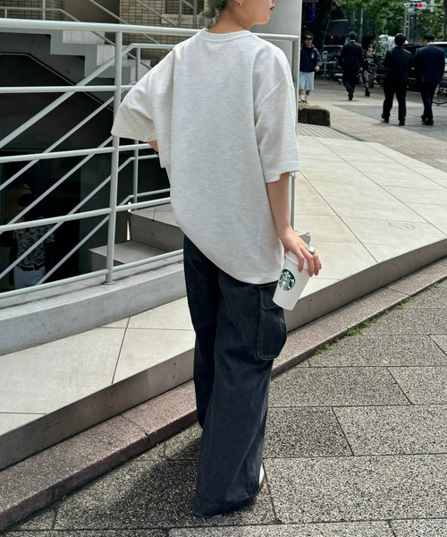 CIAOPANIC TYPY(チャオパニックティピー)の「テックワッフルリンガーTee(Tシャツ/カットソー・メンズ・チャコールグレー/ライトグレー/カーキ/オレンジ・MEDIUM/LARGE)」の18枚目の写真