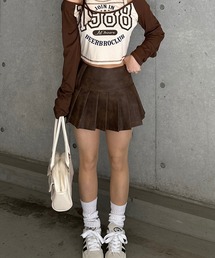 RiLi | ミニプリーツスカート/合成皮革(スカート)