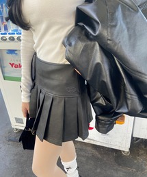 RiLi | ミニプリーツスカート/合成皮革(スカート)