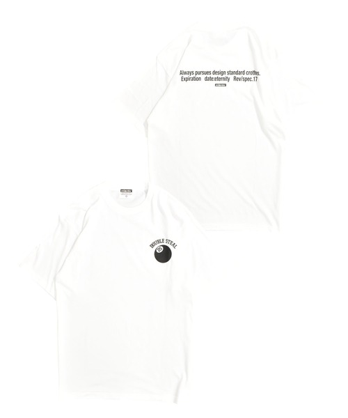 DOUBLE STEAL(ダブルスティール)の「DSボール Tシャツ(Tシャツ/カットソー・メンズ・ホワイト/ダークブラウン/イエロー/ブラック・X-LARGE/LARGE/MEDIUM)」の1枚目の写真