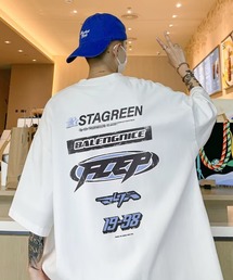 バッグプリント オーバーサイズ Tシャツ