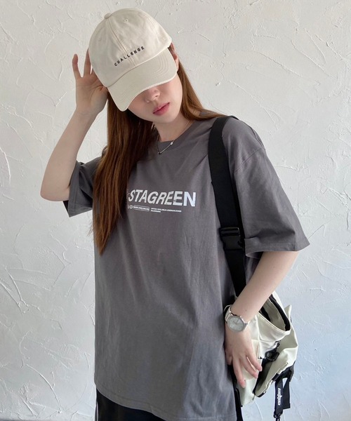 lilful(リルフル)の「バッグプリント オーバーサイズ Tシャツ(Tシャツ/カットソー・メンズ・ホワイト/ブラック/グレー・M/L)」の8枚目の写真