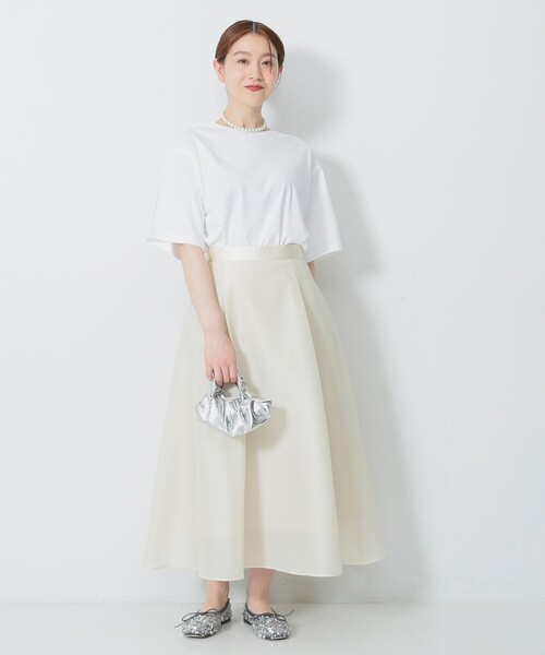 Demi-Luxe BEAMS（デミルクス ビームス）の「ベーシック ハーフスリーブ Tシャツ（Tシャツ/カットソー・レディース・ホワイト/ブラウン/ブルー系その他2・ONE SIZE）」の6枚目の写真