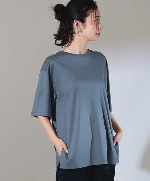 Demi-Luxe BEAMS（デミルクス ビームス）の「ベーシック ハーフスリーブ Tシャツ（Tシャツ/カットソー・レディース・ホワイト/ブラウン/ブルー系その他2・ONE SIZE）」の17枚目の写真