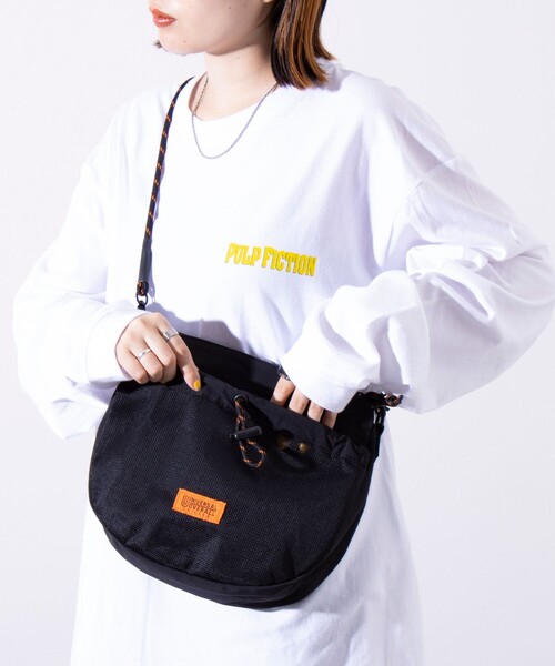UNIVERSAL OVERALL（ユニバーサルオーバーオール）の「【UNIVERSAL OVERALL】フロントメッシュ ザイルショルダー 6L ワンポイントロゴ（ショルダーバッグ・メンズ・ブラック/モカ/ライトグレー・FREE）」の8枚目の写真