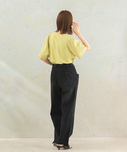 URBAN RESEARCH ROSSO WOMEN（アーバンリサーチ　ロッソ）の「ドライタッチワイドスリーブTシャツ（Tシャツ/カットソー・レディース・チャコールグレー/グリーン系その他/オレンジ/ホワイト・FREE）」の12枚目の写真