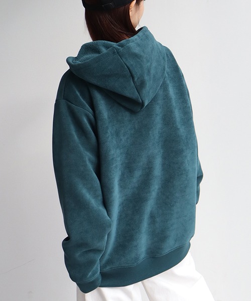 CONVERSE(コンバース)の「【CONVERSE/コンバース】リブ 裏ボア サガラワッペン ジップアップパーカー(パーカー・メンズ・グレイッシュベージュ/スミクロ/ブルーグリーン・L/M/LL)」の14枚目の写真