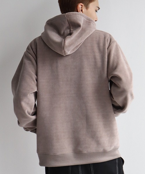 CONVERSE(コンバース)の「【CONVERSE/コンバース】リブ 裏ボア サガラワッペン ジップアップパーカー(パーカー・メンズ・グレイッシュベージュ/スミクロ/ブルーグリーン・L/M/LL)」の20枚目の写真