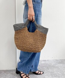 fredy emue | ラメテープペーパーハンドバッグ(かごバッグ)