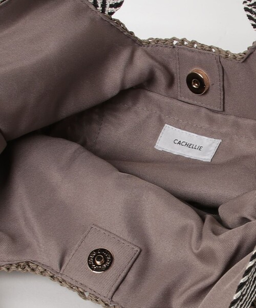 fredy emue（フレディエミュ）の「ラメテープペーパーハンドバッグ（かごバッグ・レディース・ブラウン/グレイッシュベージュ・FREE）」の12枚目の写真