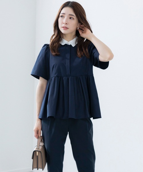 極美品 Sono ソーノ ハミングギャザーブラウス Sono（ソーノ）の「【SONO/ソーノ】ハミングギャザーブラウス（シャツ