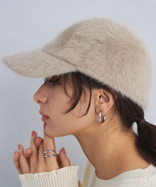 green label relaxing（グリーンレーベルリラクシング）の「ヘアリーキャップ（キャップ・レディース・ベージュ/ブラック/オフホワイト/ダークグレー/その他1/その他2・FREE）」の5枚目の写真