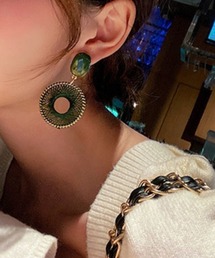 ヴィンテージ調デザインピアス