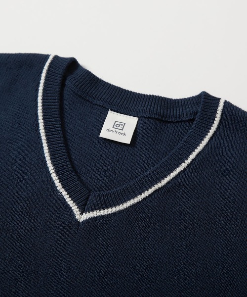 セール】綿100％ 洗える スクールニット Vネック プルオーバー（ニット