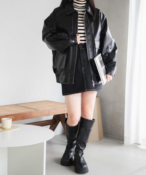 専用♡♡AGAWD♡フェイクレザーブルゾン♡送料込み アガウド セール】WEGO/エイジドフェイクレザーブルゾン（ブルゾン
