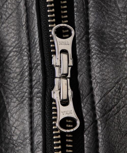 WEGO（ウィゴー）の「WEGO/エイジドフェイクレザーブルゾン（ブルゾン・レディース・ブラック・MEDIUM/SMALL）」の16枚目の写真