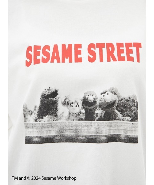 Mila Owen（ミラオーウェン）の「【SESAME STREET】キャラクターフォトTシャツ（Tシャツ/カットソー・レディース・チャコールグレー/ホワイト/ベージュ・0/1）」の13枚目の写真