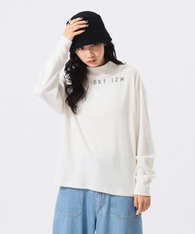 BEAMS BOY | ステンシル プリント モックネック ロングスリーブ(Tシャツ/カットソー)