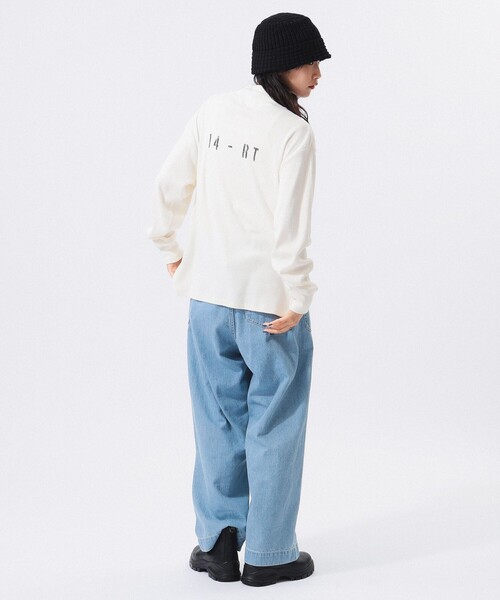 BEAMS BOY（ビームスボーイ）の「ステンシル プリント モックネック