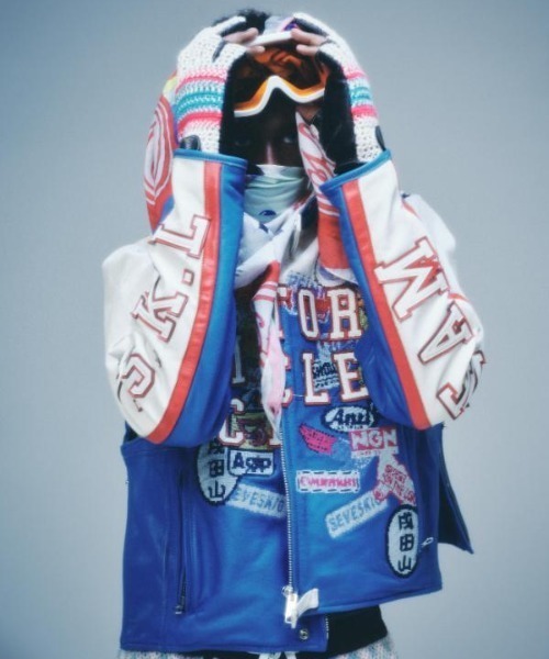 SEVESKIG（セヴシグ）の「SEVESKIG/セブシグ/Detachable Racer Riders（ライダースジャケット・メンズ・その他/ブルー・SMALL/MEDIUM/LARGE/X-LARGE）」の2枚目の写真