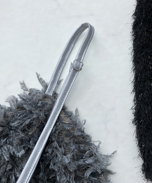 AS KNOW AS plus（アズノゥアズプラス）の「◇リボンアソートビスチェ（フェザー・ラメシャギー）（キャミソール・レディース・ライトグレー系/ブラック系/アイボリー系/グレー系・FREE）」の17枚目の写真