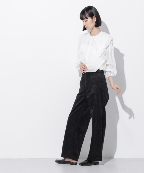 Apo(s)ture(アポスチャー)の「ARIA-002/コーデュロイベイカーワイドパンツ(その他パンツ・レディース・グリーン/ブラウン/ベージュ/ブラック・S/M/L/XL/XS)」の10枚目の写真