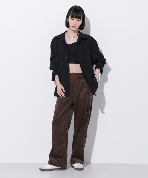 Apo(s)ture(アポスチャー)の「ARIA-002/コーデュロイベイカーワイドパンツ(その他パンツ・レディース・グリーン/ブラウン/ベージュ/ブラック・S/M/L/XL/XS)」の14枚目の写真