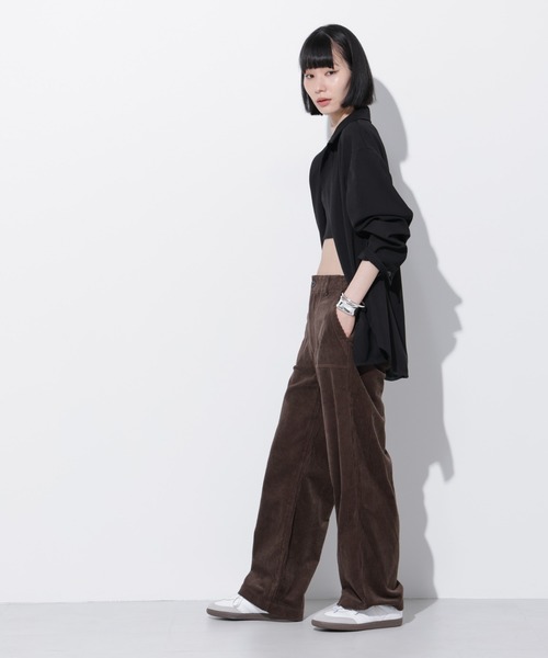Apo(s)ture(アポスチャー)の「ARIA-002/コーデュロイベイカーワイドパンツ(その他パンツ・レディース・グリーン/ブラウン/ベージュ/ブラック・S/M/L/XL/XS)」の15枚目の写真