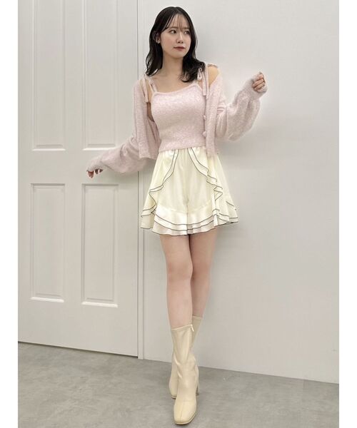 dazzlin（ダズリン）の「ミニシャギーラメニットキャミ（ニット/セーター・レディース・パープル/ベージュ/ピンク/グレー/ブルー・FREE）」の20枚目の写真