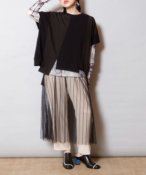 OSMOSIS(オズモーシス)の「切替配色プルオーバー(Tシャツ/カットソー・レディース・ホワイト/カーキ/ブラック・ONE SIZE)」の18枚目の写真